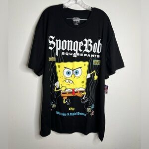 Spongebob Square Pants Multicolor Short Sleeve Tshirt Men's Size 4X